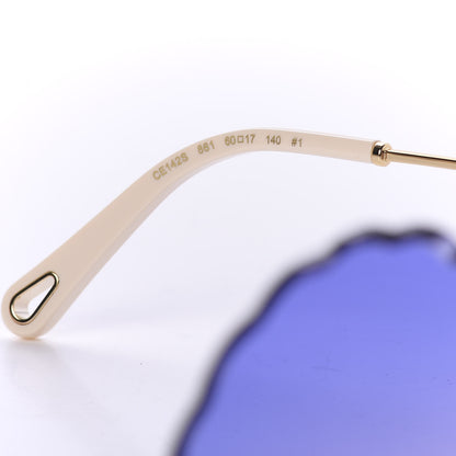 Chloe Rosie Bevelled Round Sunglasses CE142S Gold Gradient Pink 6 of 7
