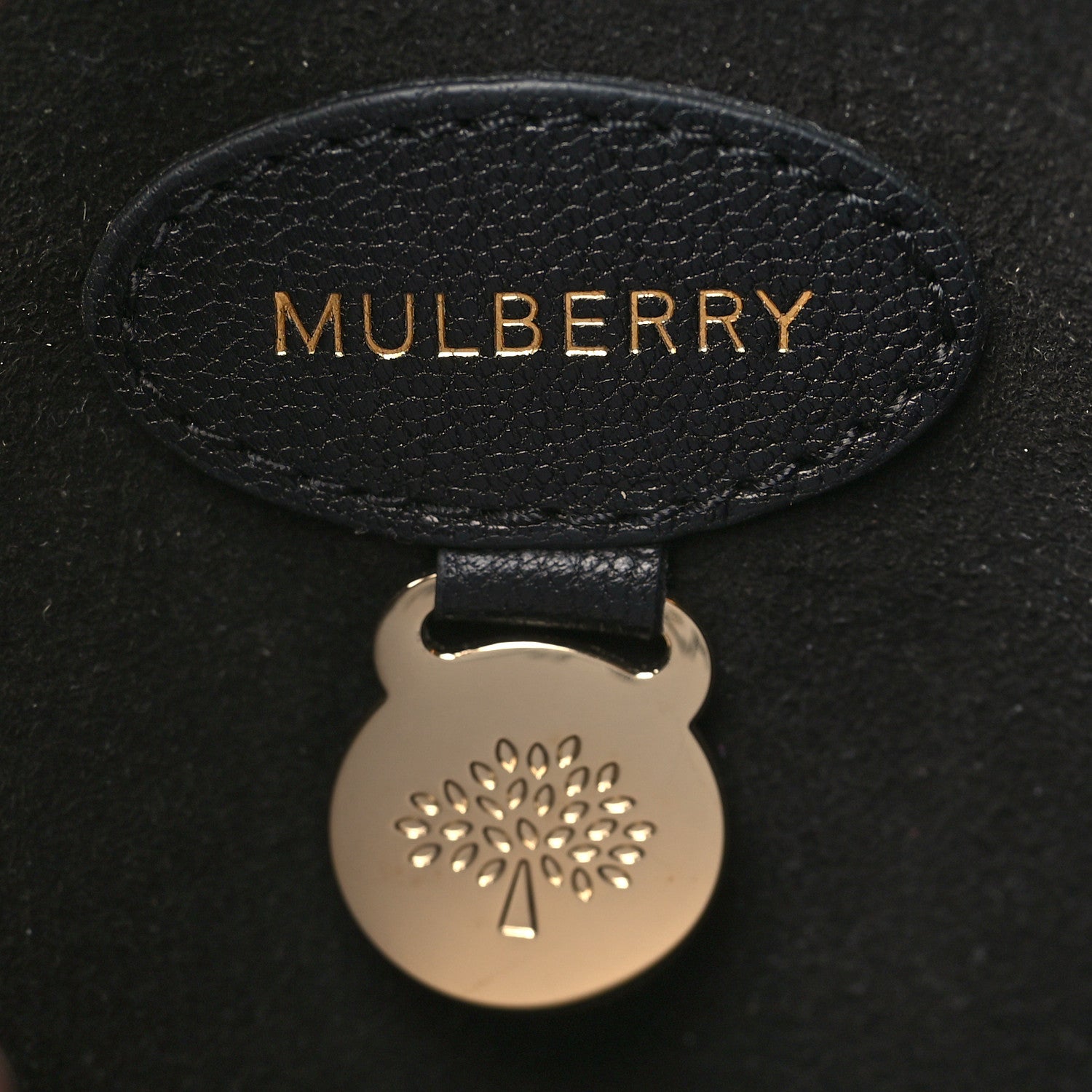 Mulberry Small Classic Grain Calfskin Medium Lily Black 6 of 8