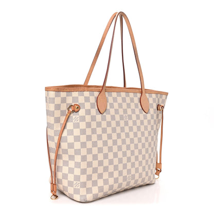Louis Vuitton Damier Azur Neo Neverfull MM Rose Ballerine 2 of 9
