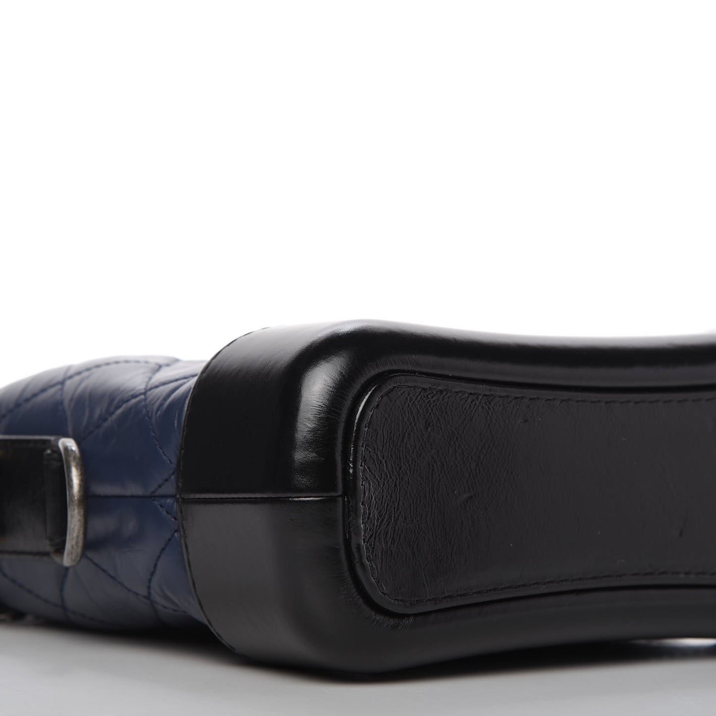 Aged Calfskin Quilted Small Gabrielle Hobo Navy Black
