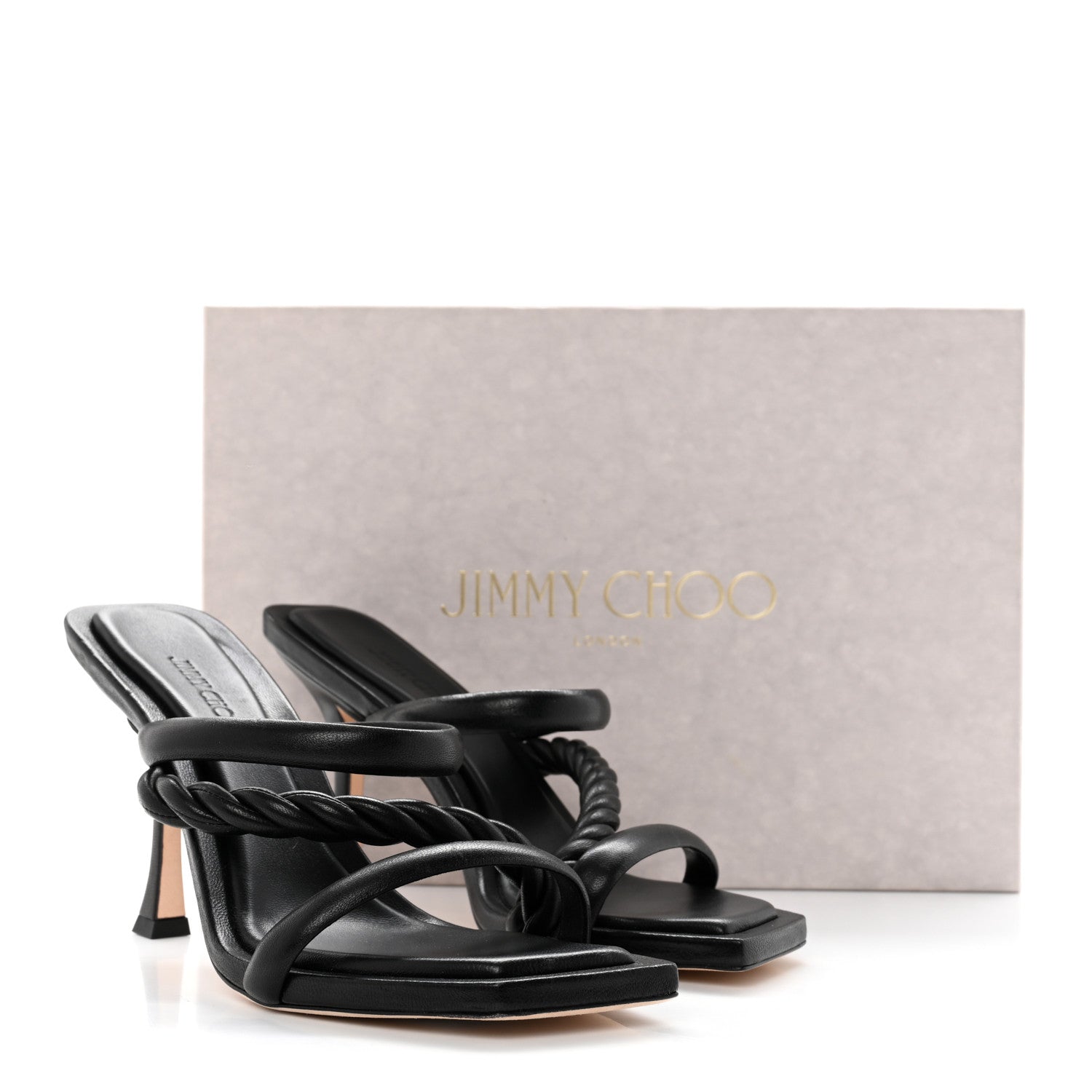 Jimmy Choo Nappa Diosa 90 Sandals 39.5 Black 8 of 8