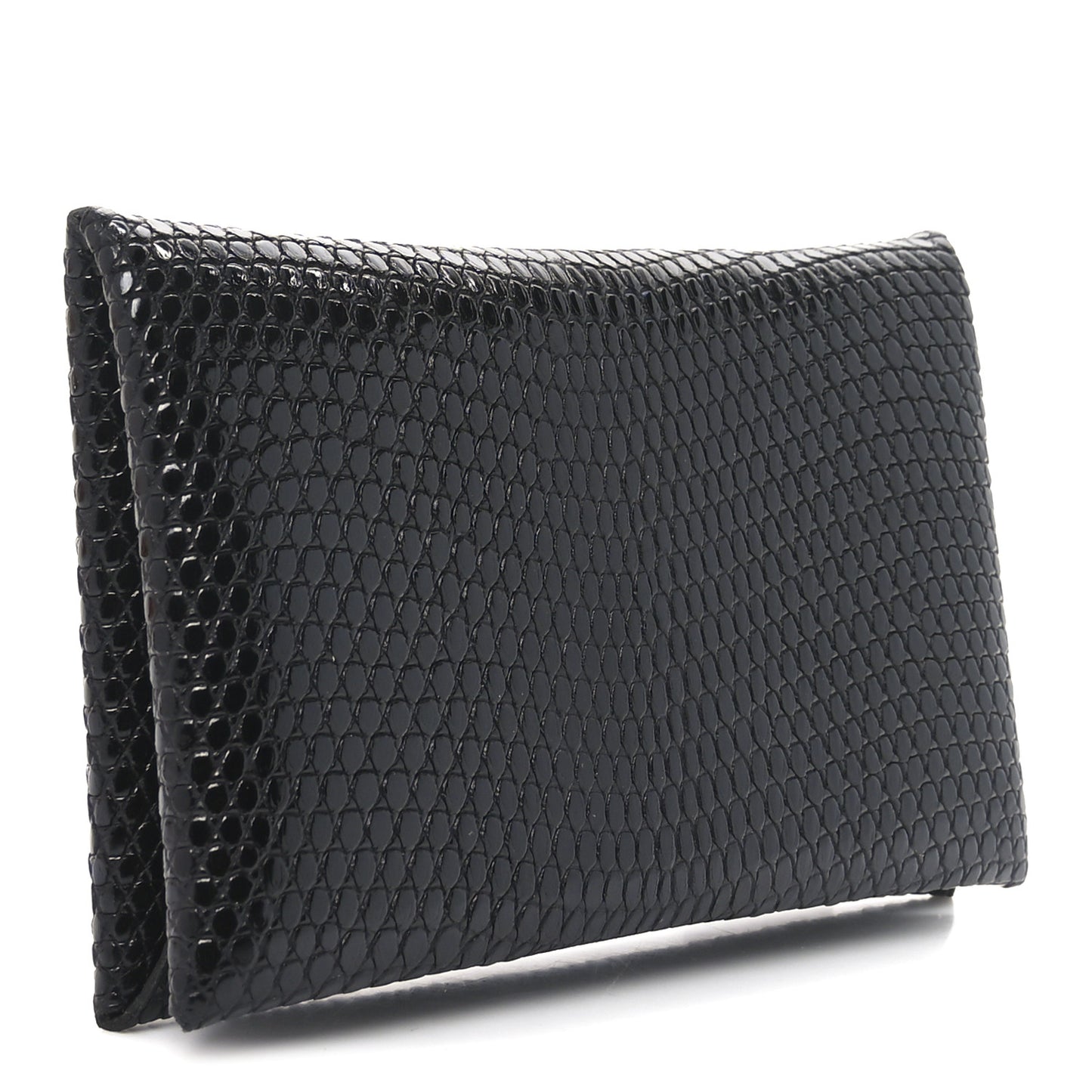 Lizard Calvi Card Case Black