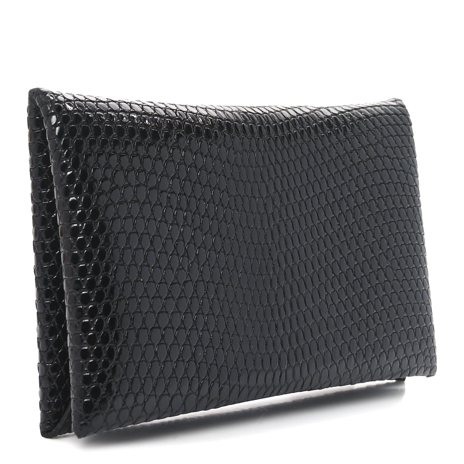 Hermes Lizard Calvi Card Case Black 3 of 7