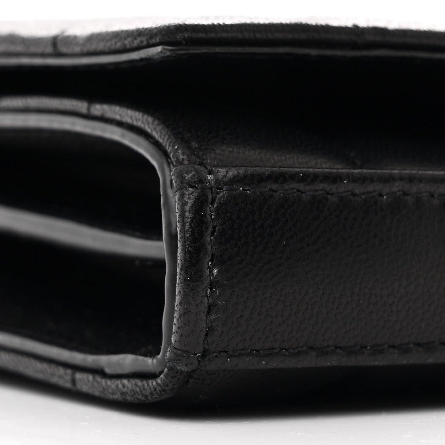 Lambskin Carre Quilted Cassandre Chain Wallet Black