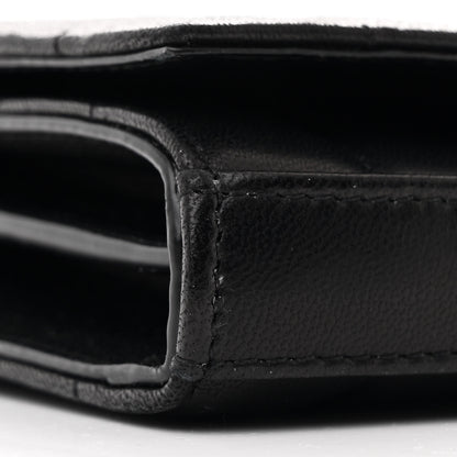 Saint Laurent Lambskin Carre Quilted Cassandre Chain Wallet Black 10 of 12