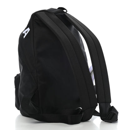 Balenciaga Sport Nylon Logo Embroidered S Wheel Backpack Black 3 of 9