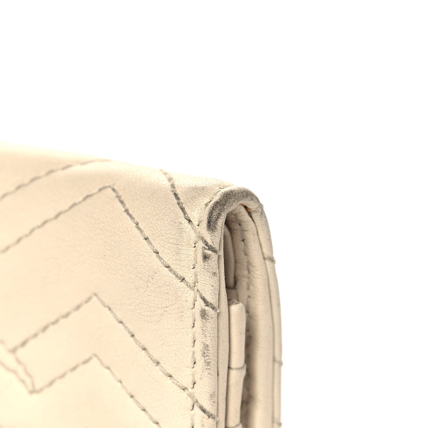 Calfskin Matelasse GG Marmont Card Case White