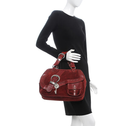 Christian Dior Suede Gaucho Saddle Bag Red 2 of 14