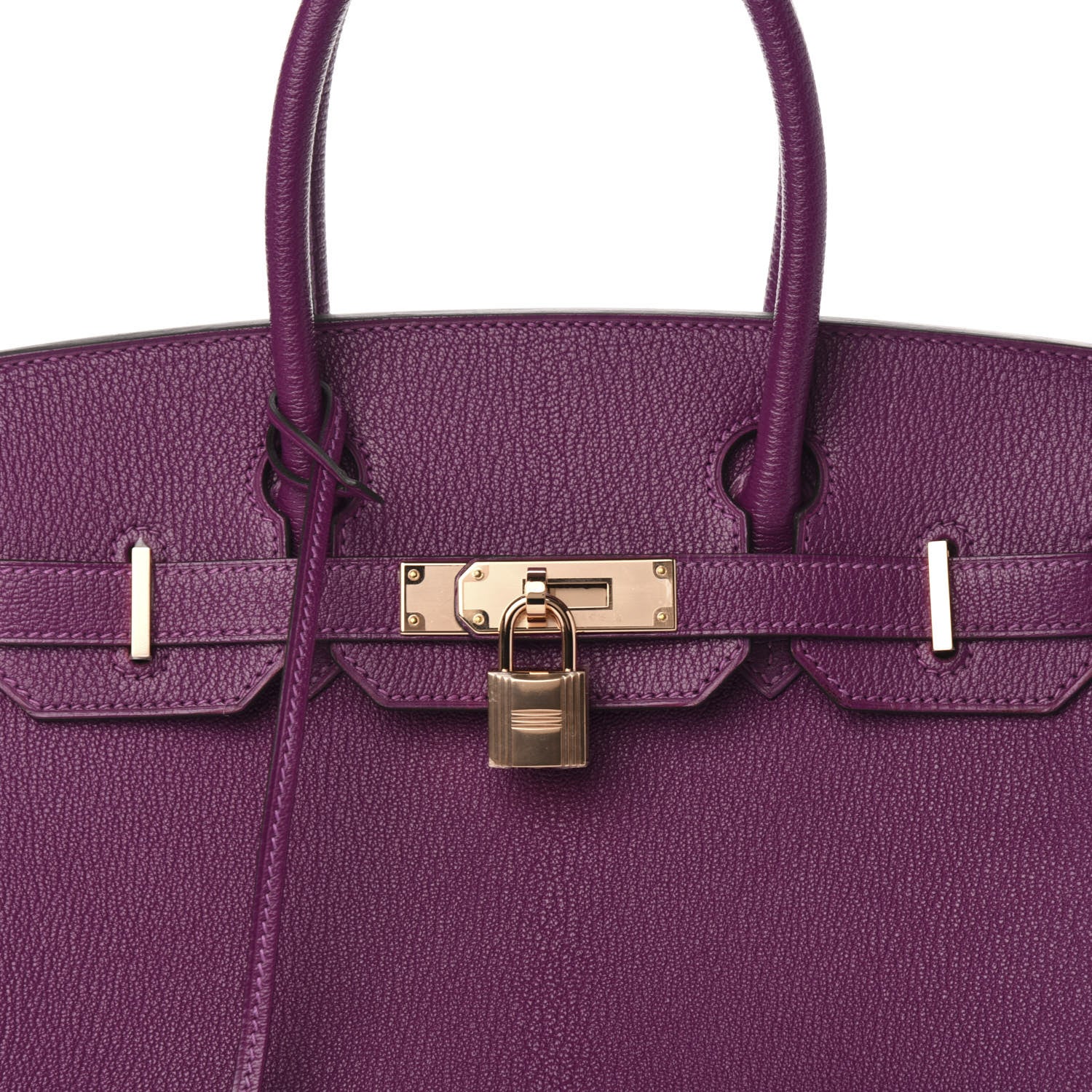 Hermes Chevre Mysore Horseshoe Birkin 30 Anemone Rouge de Coeur 10 of 11