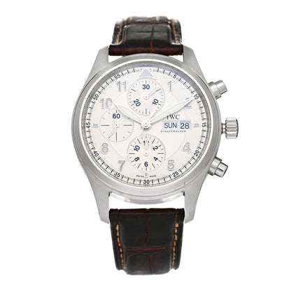 IWC Stainless Steel Alligator 42mm Spitfire Chronograph Automatic Watch IW371702 1 of 4