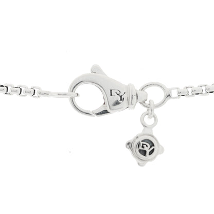David Yurman Sterling Silver Diamond Initial L Charm Necklace 5 of 6