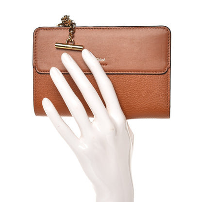 Chloe Grained Calfskin Joe Compact Wallet Caramel 2 of 8