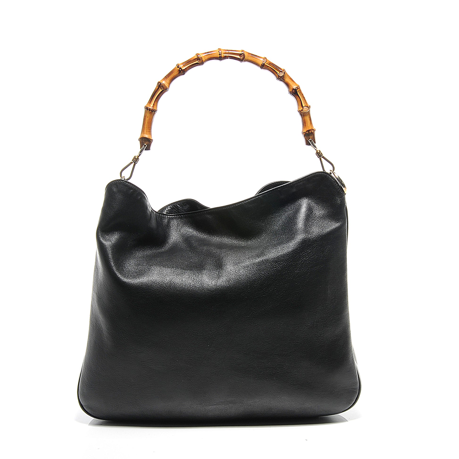 Gucci Leather Bamboo Top Handle Tote Black 5 of 8