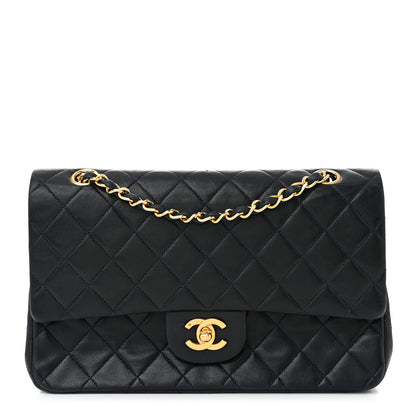 Chanel Lambskin Quilted Medium Double Flap Navy 1 of 11