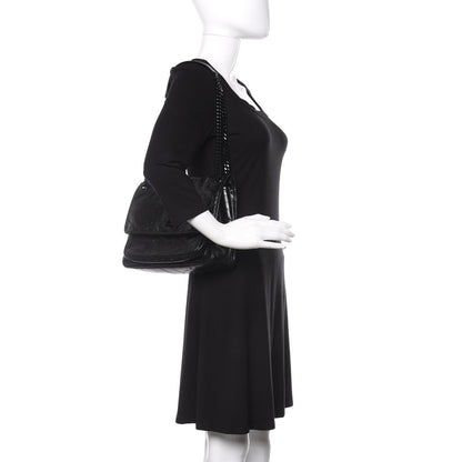 Saint Laurent Crinkled Calfskin Matelasse Monogram Medium Niki Chain Satchel Black 2 of 12