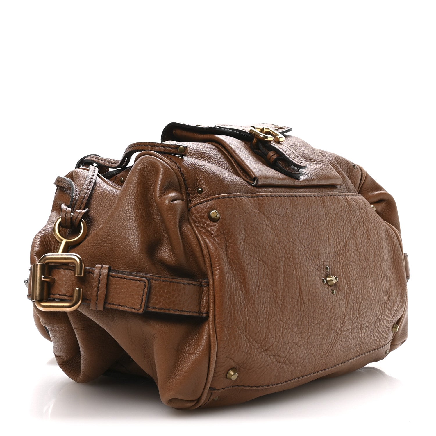 Chloe Calfskin Paddington Front Pocket Tote Muscade 4 of 10