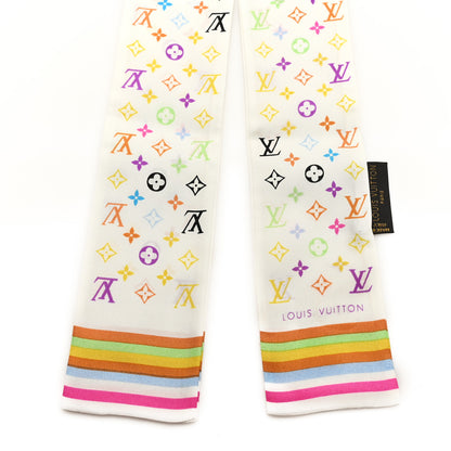 Louis Vuitton Silk Monogram Multicolor Bandeau White 2 of 3