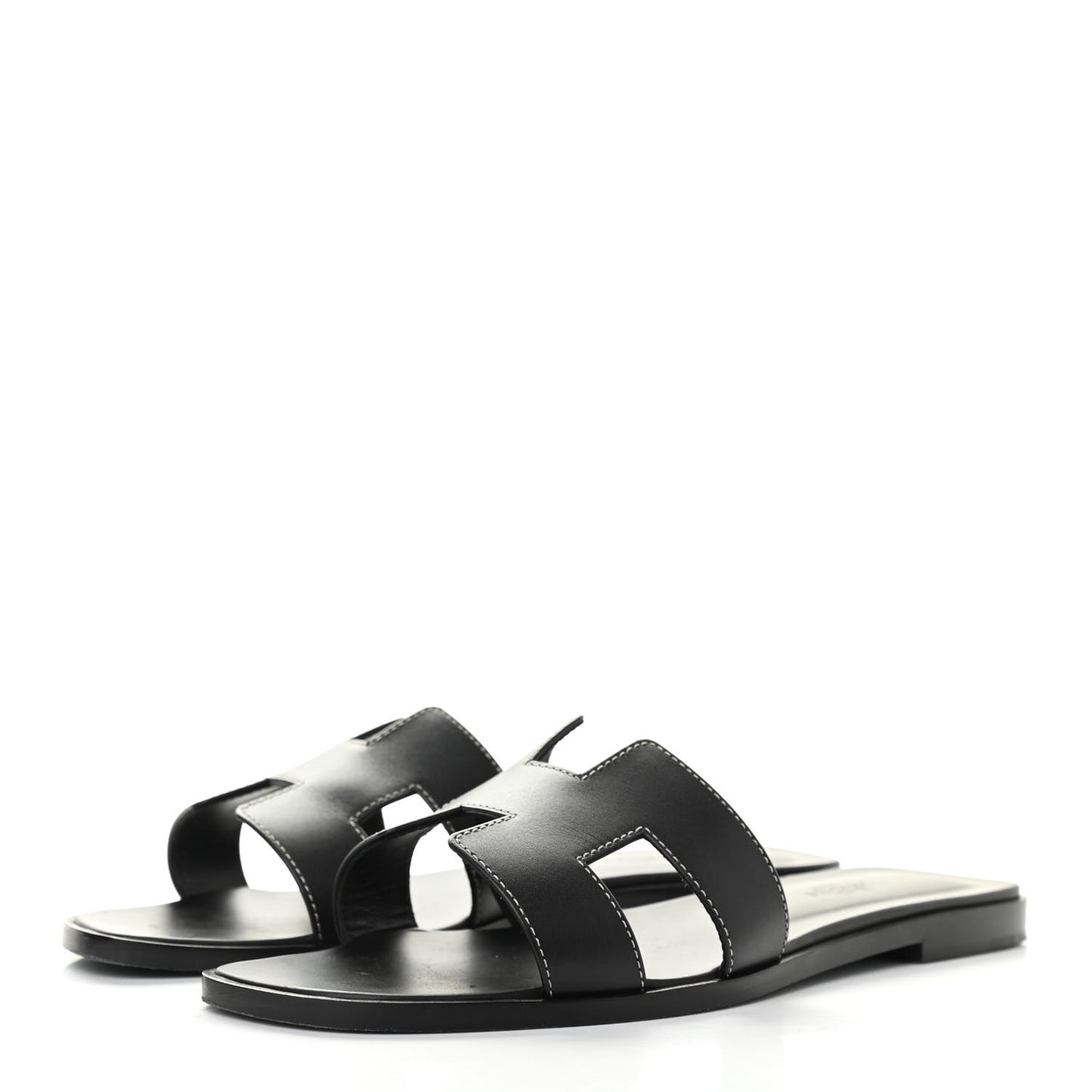 Box Calfskin Oran Sandals 39.5 Black