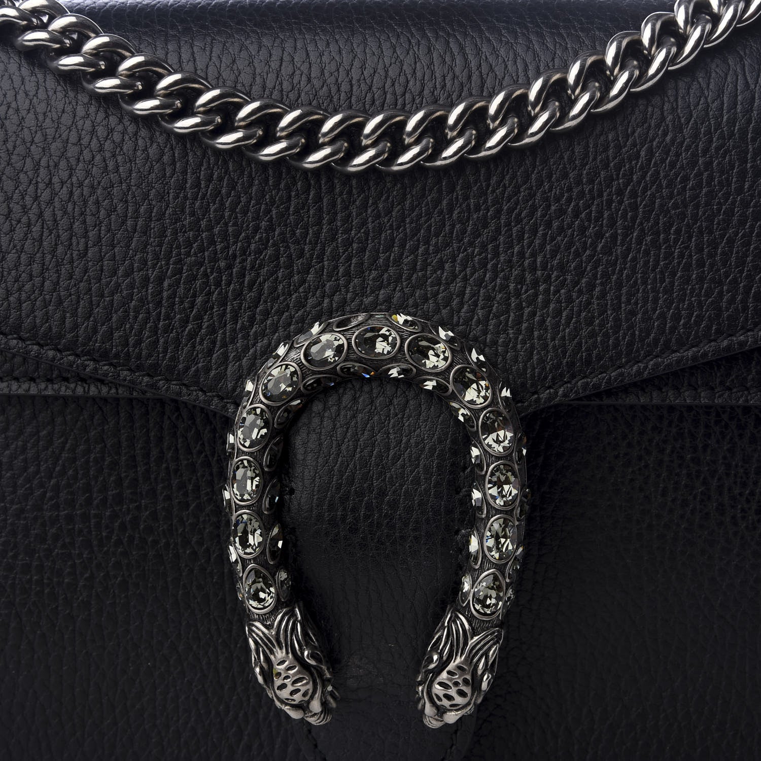 Gucci Pebbled Calfskin Small Dionysus Shoulder Bag Black 9 of 9