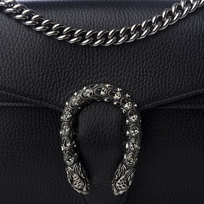 Gucci Pebbled Calfskin Small Dionysus Shoulder Bag Black 9 of 9