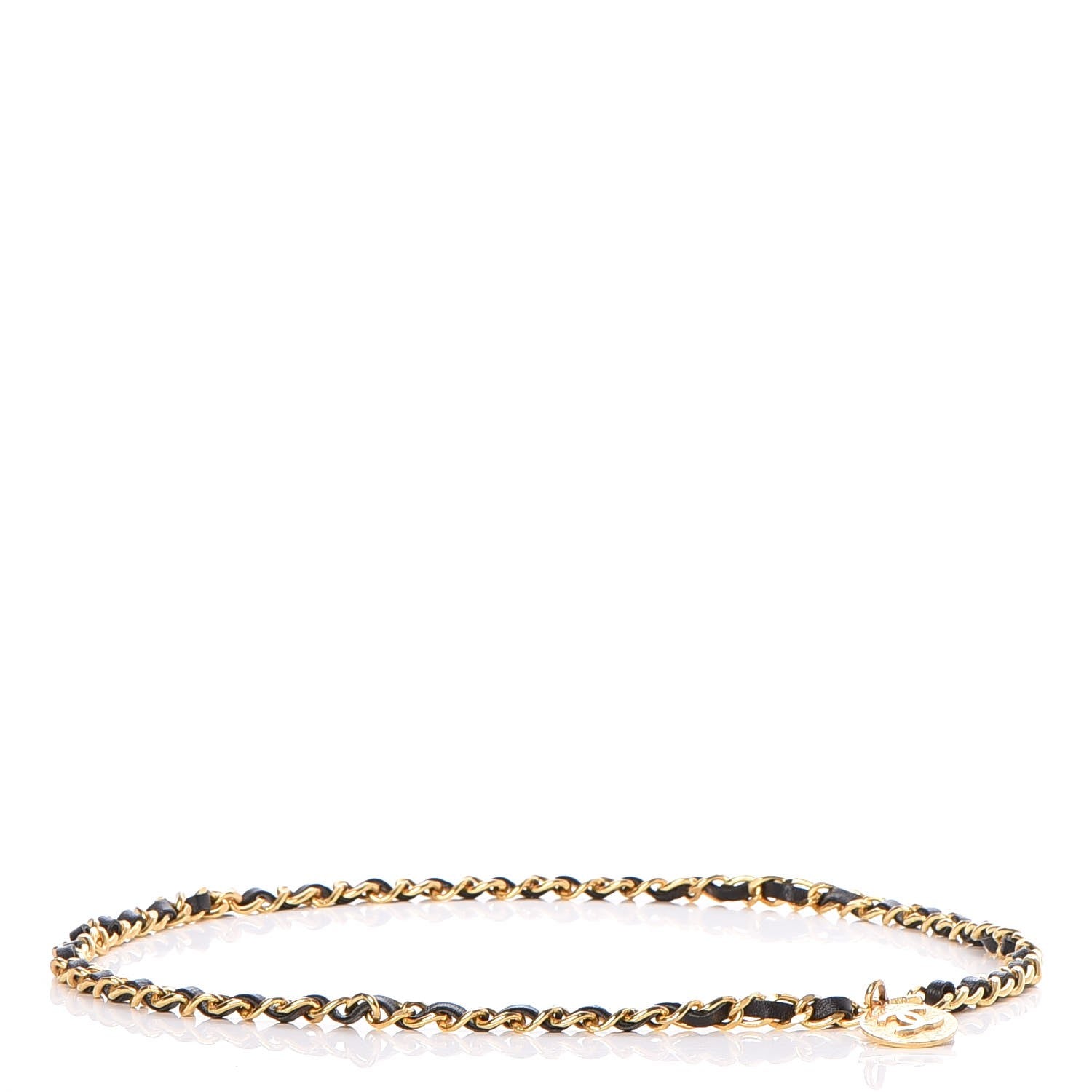 Chanel Lambskin Chain CC Medallion Belt Black Gold 1 of 6