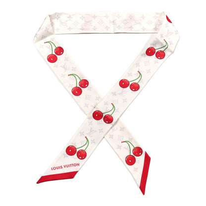 Louis Vuitton LV X TM Silk Monogram Cerises Bandeau White 1 of 3
