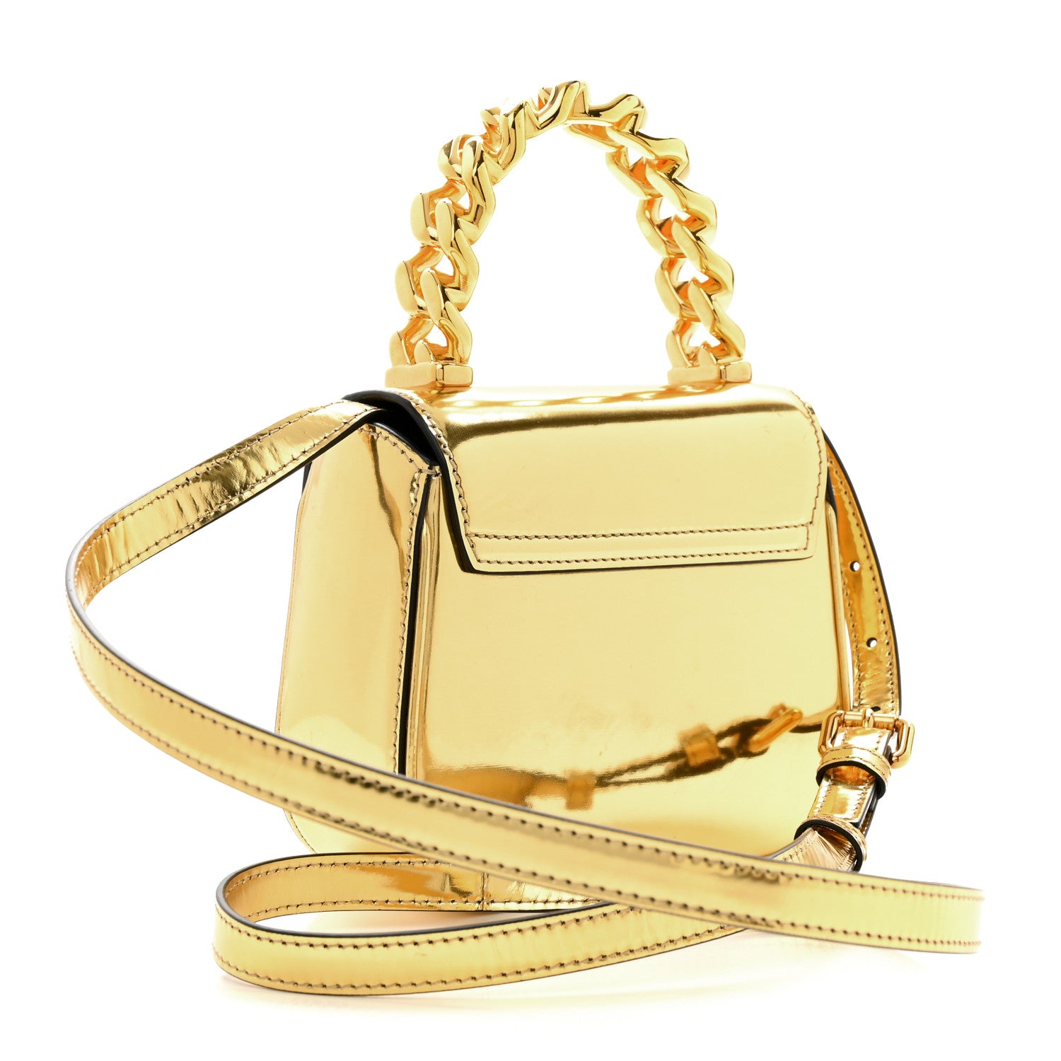 Versace Metallic Calfskin Mini La Medusa Bag Gold 3 of 17