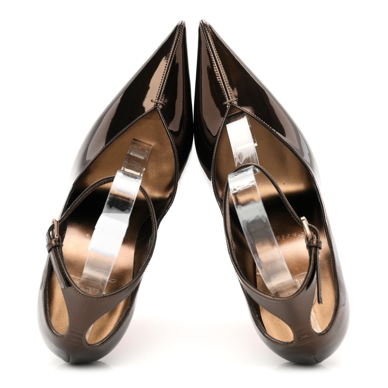 Christian Louboutin Specchio Miss Z Erozee 100 Pumps  39 Bronze 2 of 9