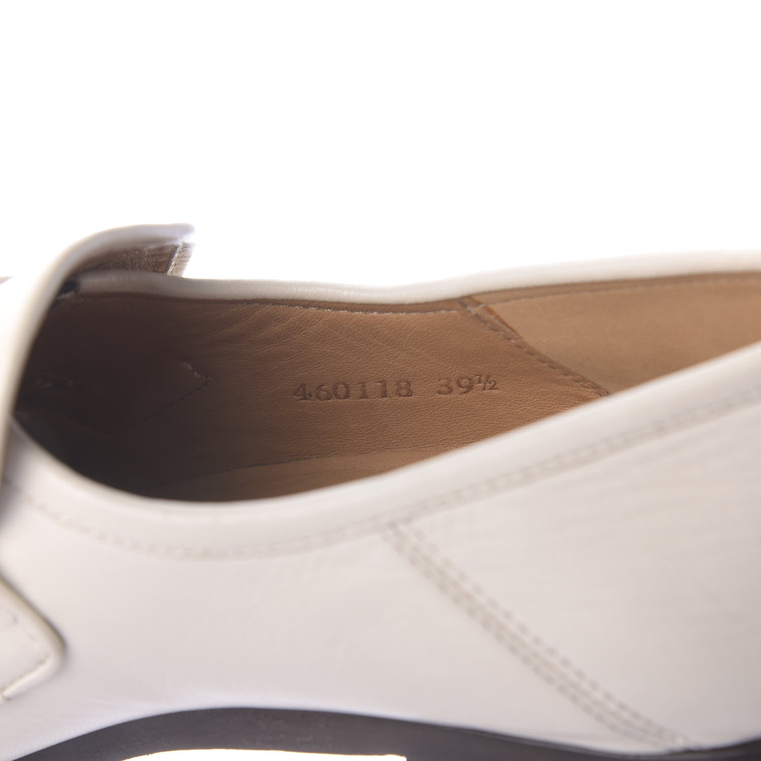 Gucci Malaga Kid Horsebit Loafer Pumps 39.5 White 13 of 15