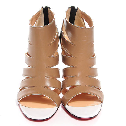 Christian Louboutin Kid Beauty K 85 Cage Sandals 38.5 Beige 2 of 7