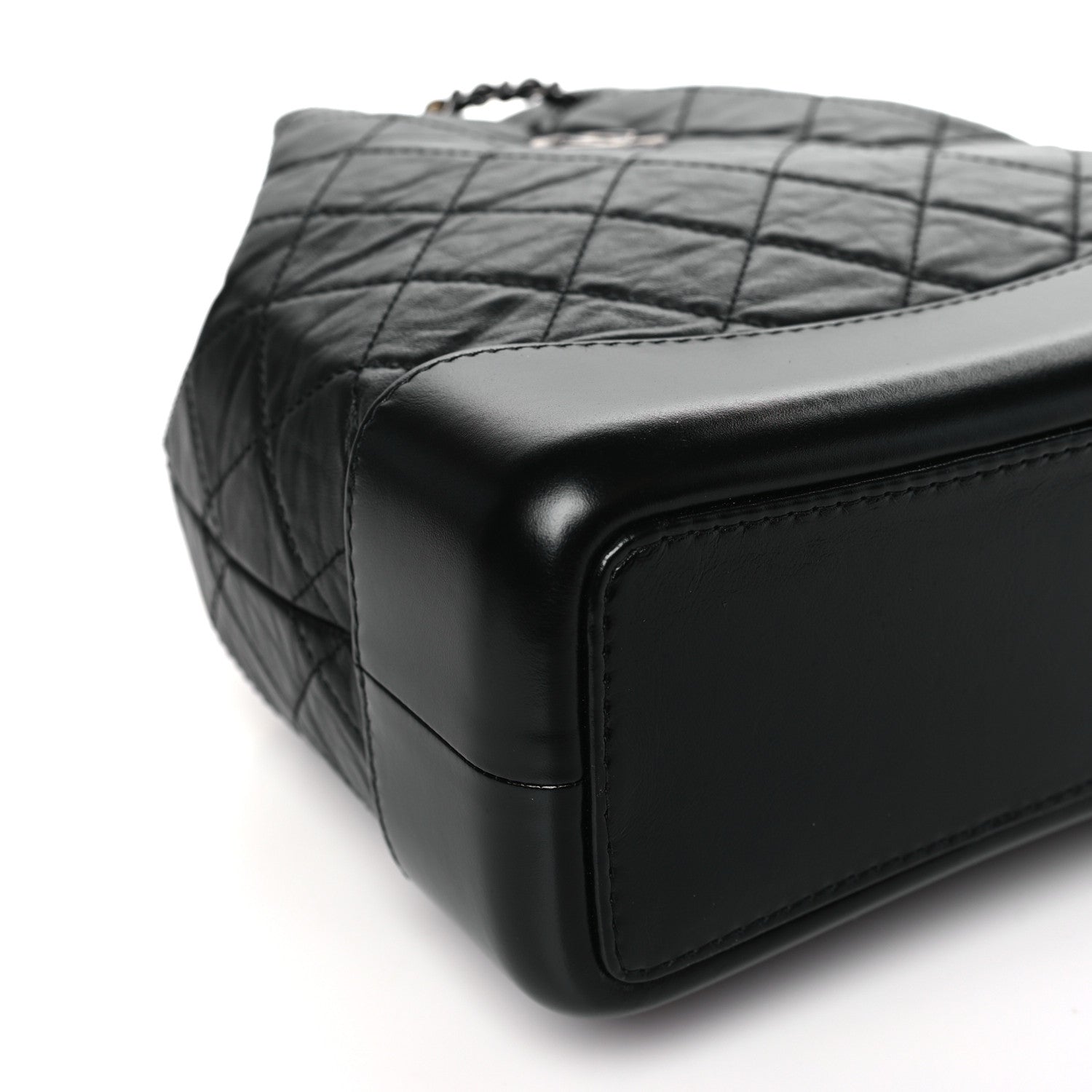 Chanel Aged Calfskin Quilted Small Gabrielle Backpack Black 9 of 10