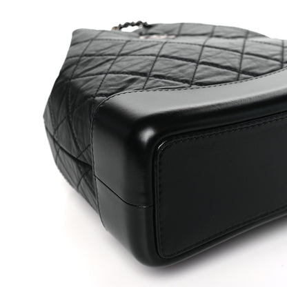 Chanel Aged Calfskin Quilted Small Gabrielle Backpack Black 9 of 10