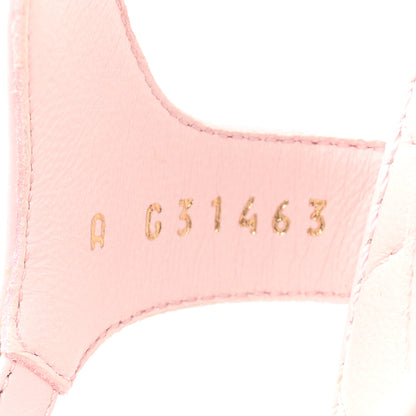 Chanel Lambskin Chain CC Logo Thong Sandals 38 Light Pink 8 of 9
