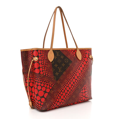 Louis Vuitton Monogram Kusama Waves Neverfull MM Red 3 of 21