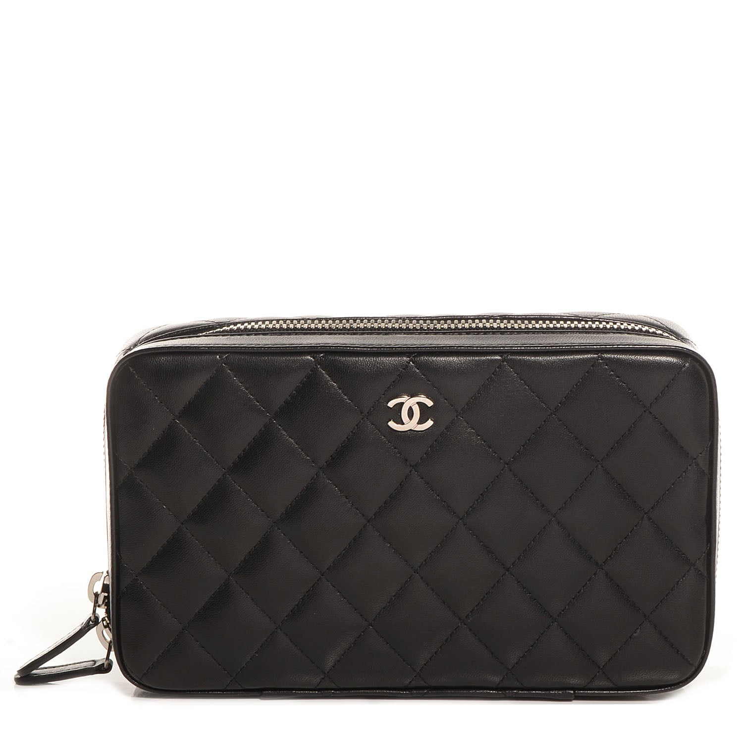 Chanel Lambskin Quilted Jewelry Case Black 1 of 8