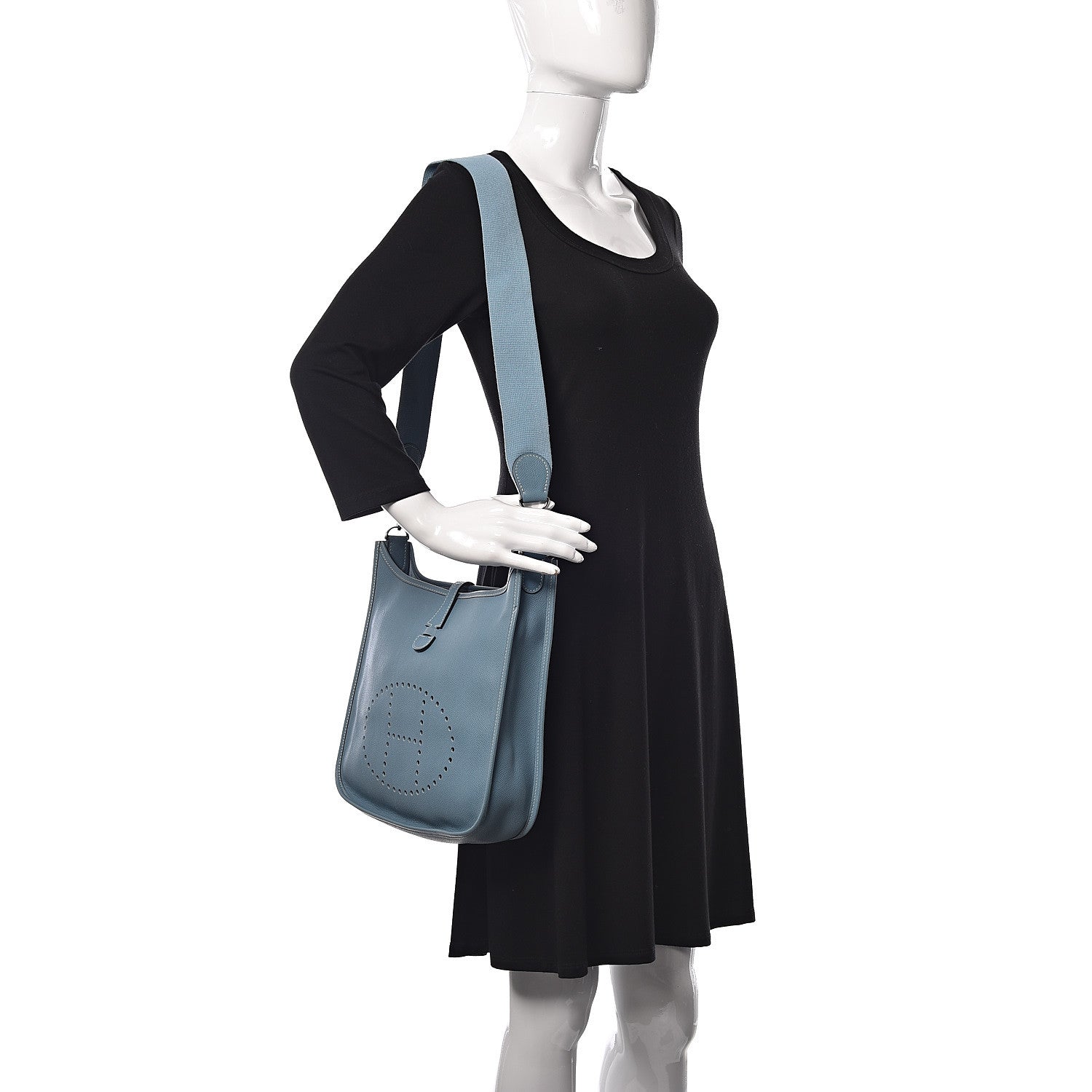 Hermes Epsom Evelyne PM Blue Jean 2 of 10