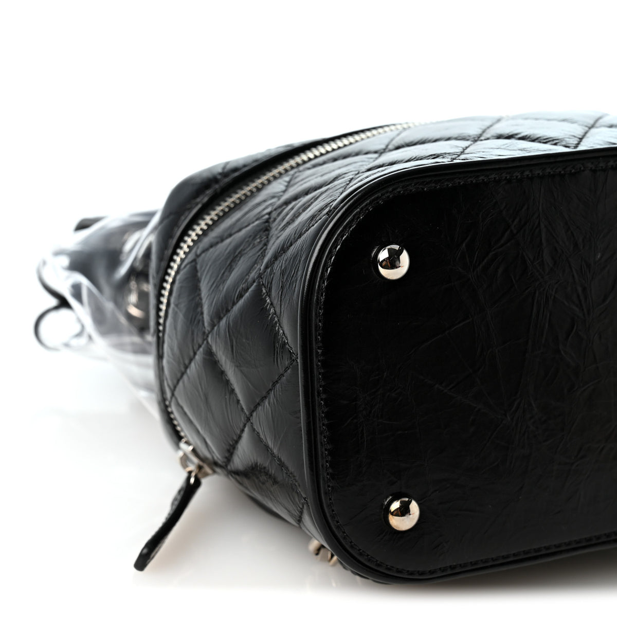 Chanel Crumpled Calfskin PVC Quilted Backpack Black 9 of 10