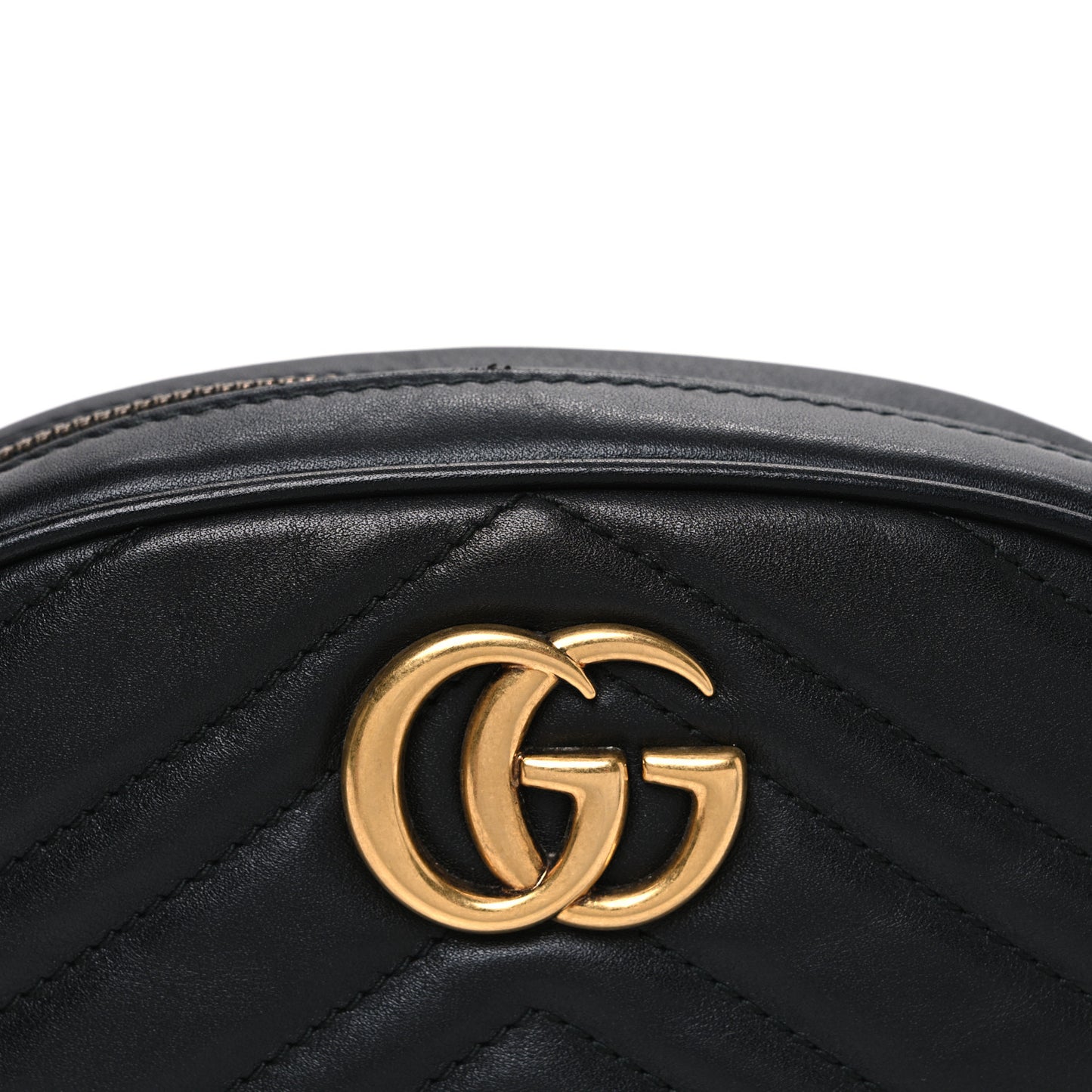 Calfskin Matelasse GG Marmont Belt Bag 75 30 Black