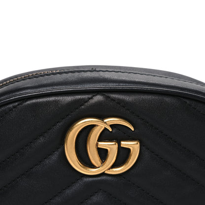 Gucci Calfskin Matelasse GG Marmont Belt Bag 75 30 Black 8 of 10