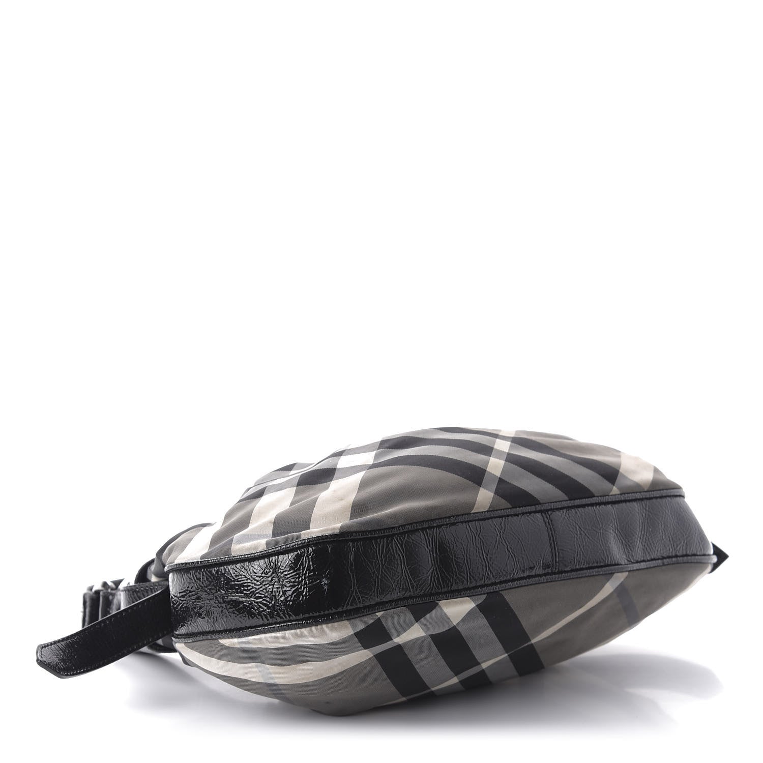 Burberry Beat Check Small Brooklyn Hobo Black 4 of 9