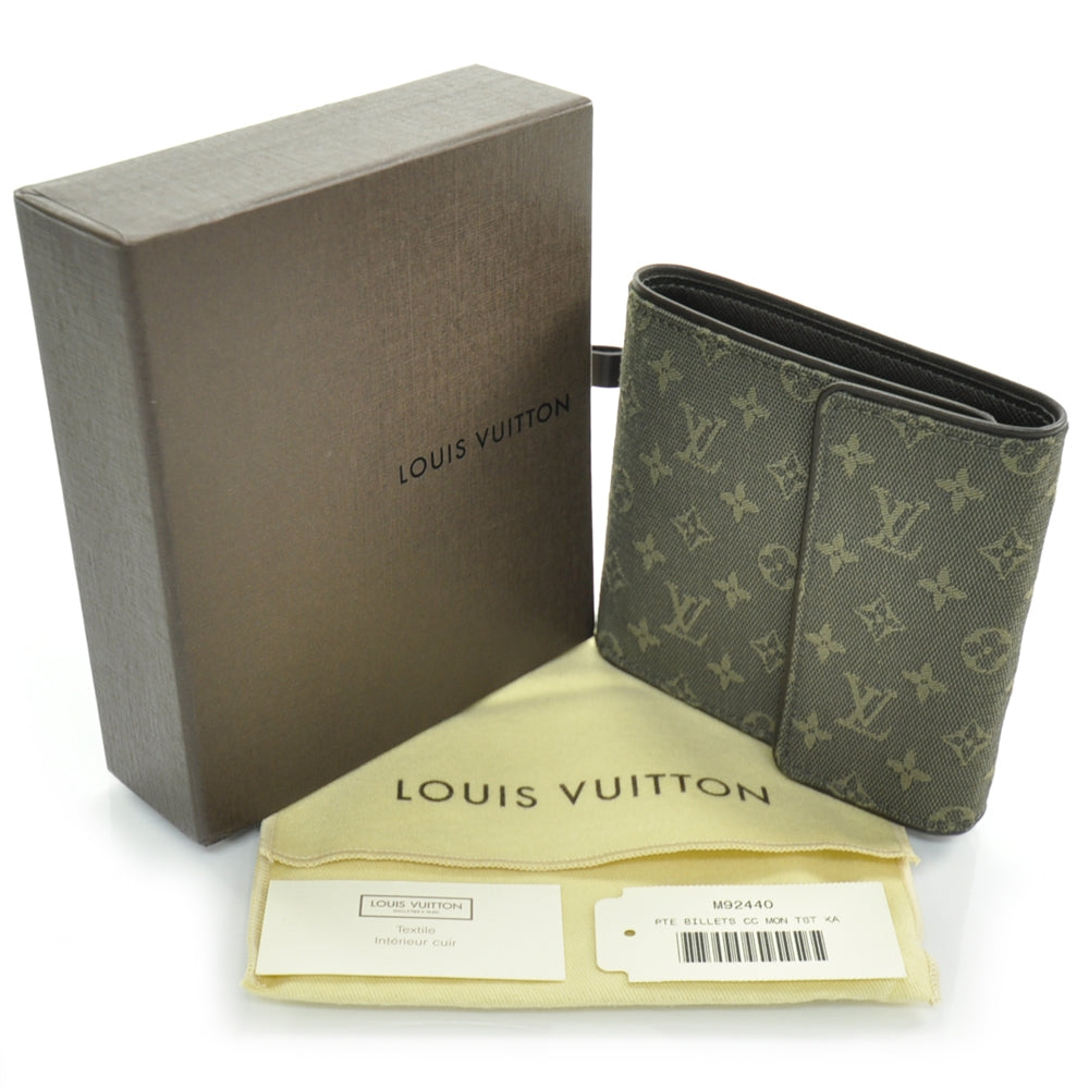 Mini Monogram Compact Wallet Kaki
