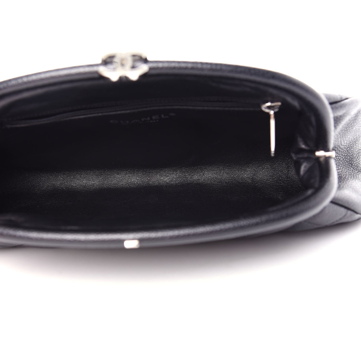 Caviar Quilted Timeless Clutch Black