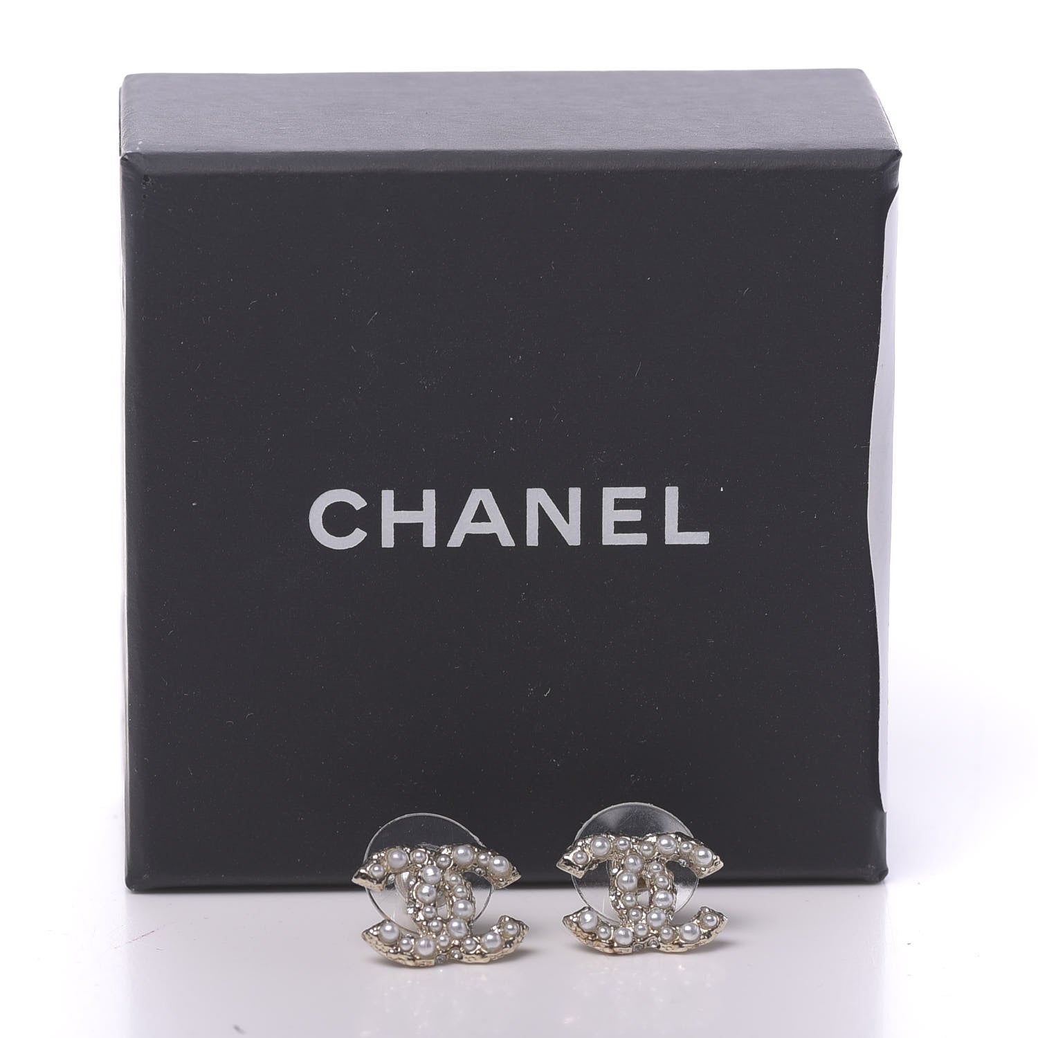 Chanel Pearl Crystal CC Earrings Gold 5 of 5