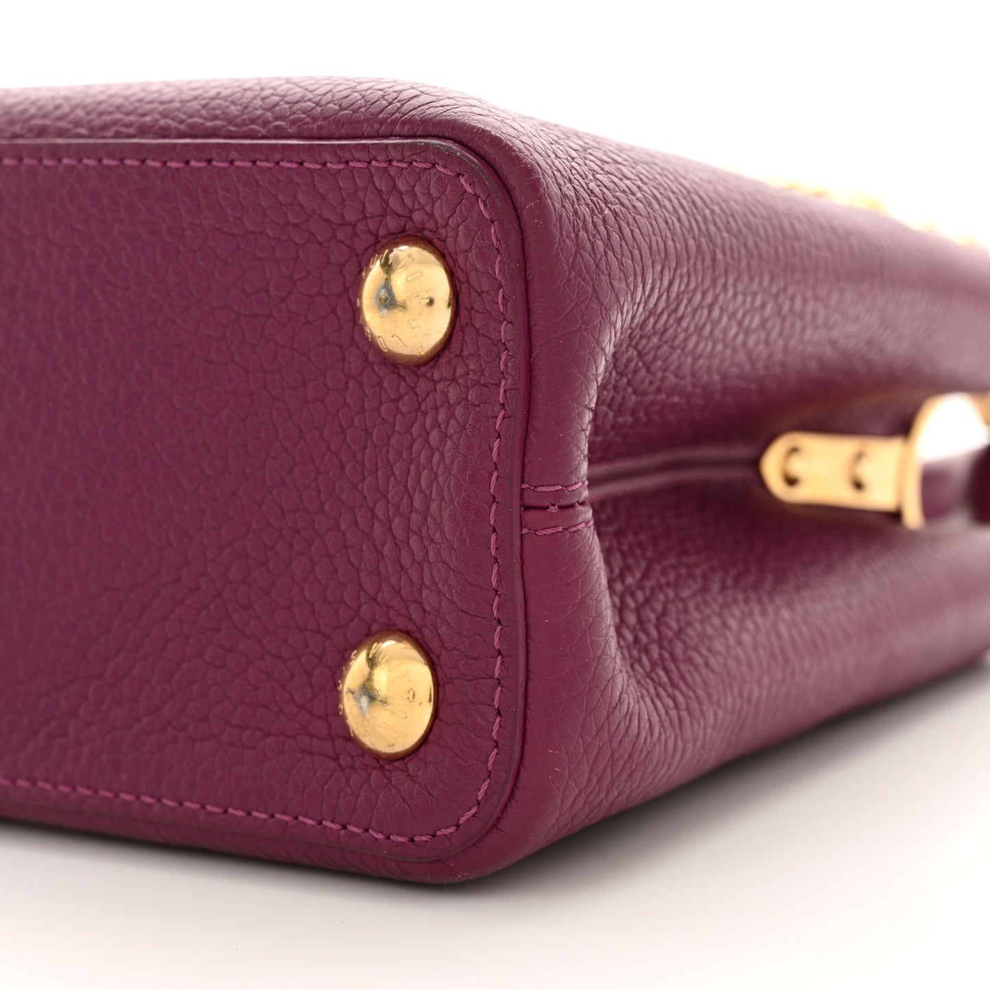 Taurillon Studded Sol Capucines BB Magenta