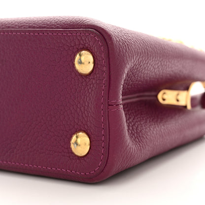 Louis Vuitton Taurillon Studded Sol Capucines BB Magenta 9 of 12