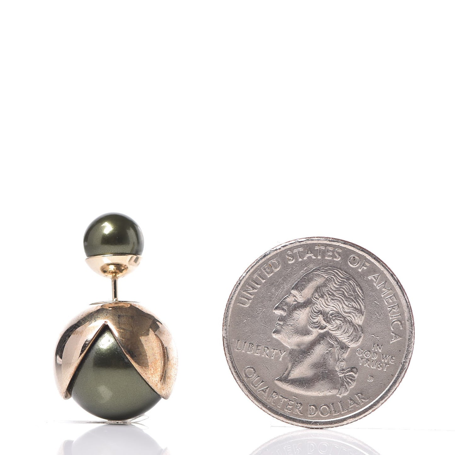 Lacquer Mise En Dior Tribal Earrings Gold Green