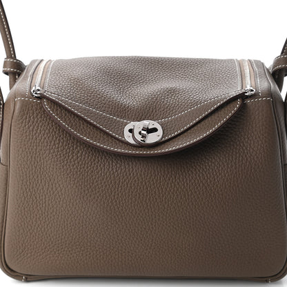 Hermes Taurillon Clemence Lindy 26 Etoupe 9 of 10