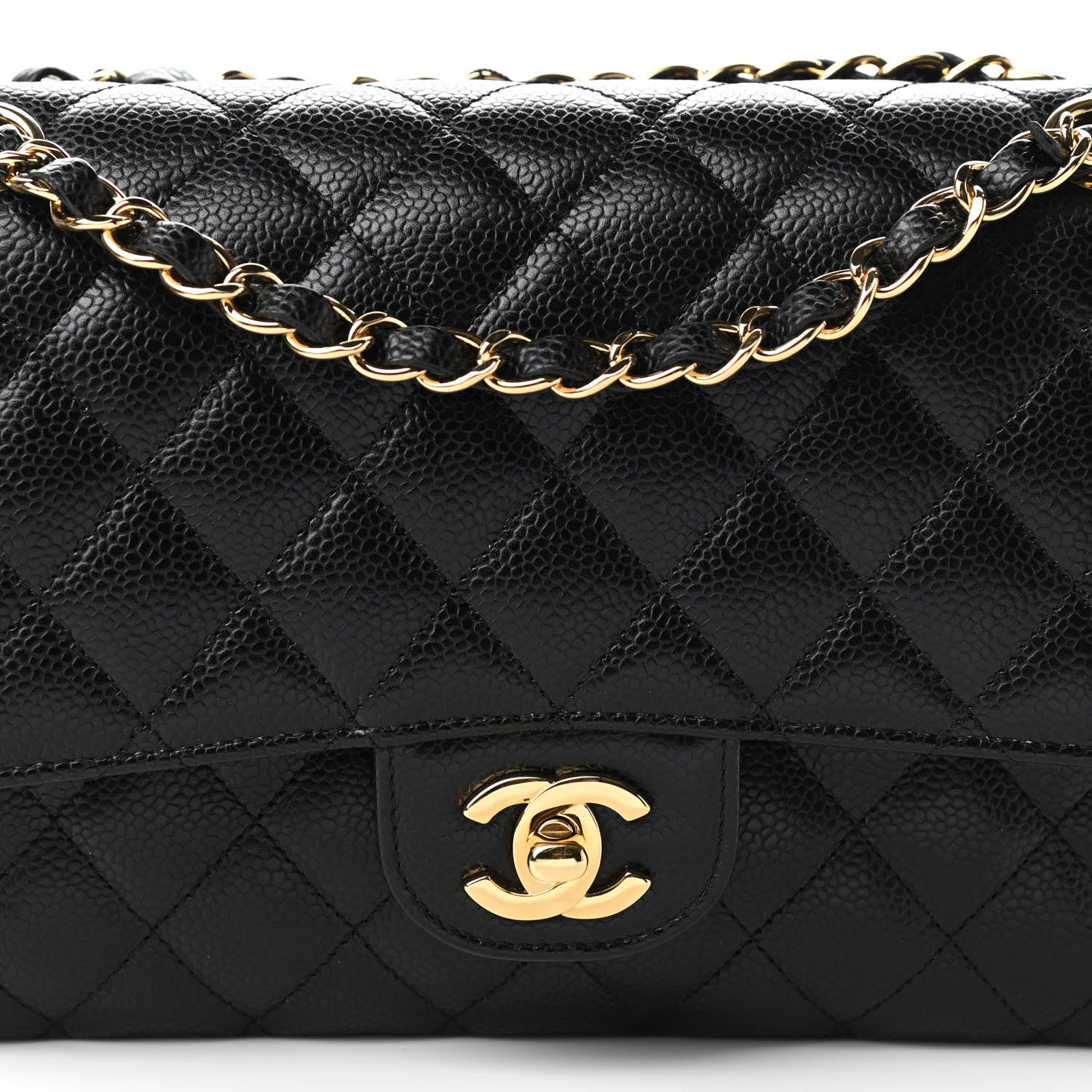 Chanel Caviar Quilted Medium Double Flap Black 8 of 10