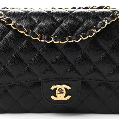 Chanel Caviar Quilted Medium Double Flap Black 8 of 10