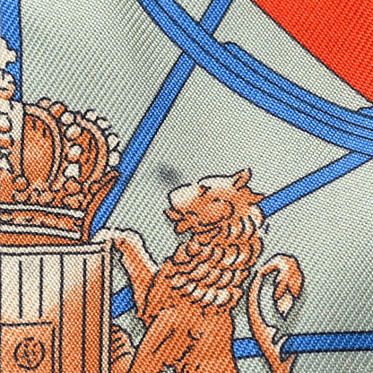 Hermes Silk Springs Springs Twilly Marine Vert Jaune 5 of 5